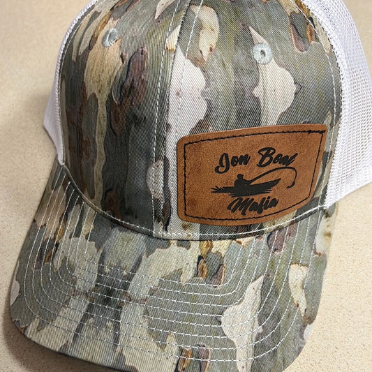 Leather patch Hat